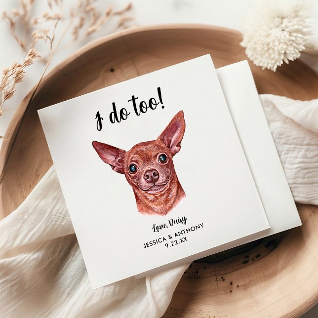 Serviette En Papier Serviettes de cocktail pour mariage de chiens (Créateur téléchargé)