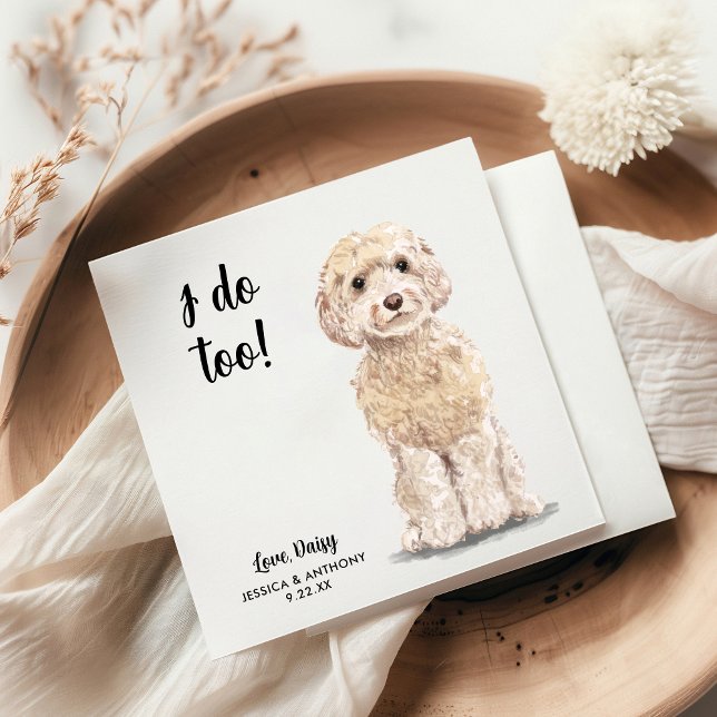 Serviette En Papier Serviettes de cocktail pour mariage de chiens (Créateur téléchargé)