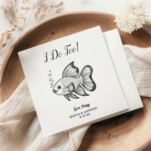 Serviette En Papier Serviettes de cocktail pour mariage de poissons mo