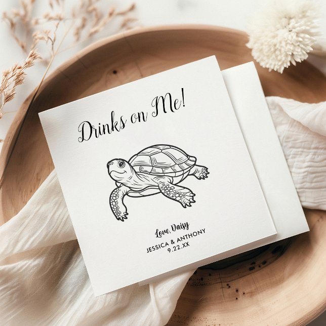 Serviette En Papier Serviettes de cocktail pour mariage moderne de tor (Créateur téléchargé)