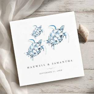 Serviette En Papier Serviettes de cocktail pour mariage sur la plage T