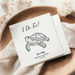 Serviette En Papier Serviettes de cocktail pour mariage tortue moderne