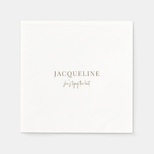 Serviette En Papier Serviettes de cocktail pour mariage White Tying th