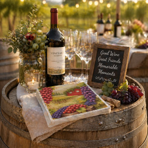 Serviette En Papier Serviettes de cocktail pour raisins de vignoble