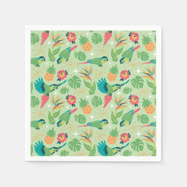 Serviette En Papier Serviettes de cocktail Tiki Parrot (Devant)