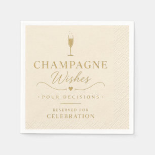 Serviette En Papier Serviettes de cocktail Vœux de Champagne