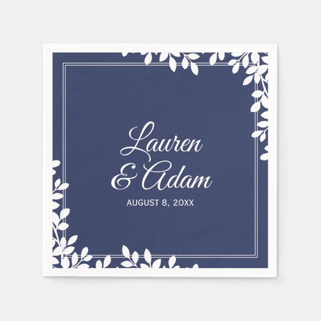 Serviette En Papier Serviettes de cocktail Woodsy | Cadre feuille (min (Devant)