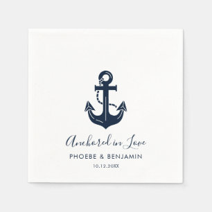 Serviette En Papier Serviettes de cocktail Yacht Club Mariage nautique