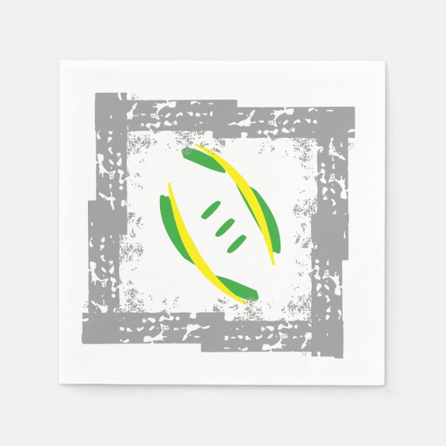 Serviette En Papier Serviettes de cocktails gris/vert/jaune (Devant)