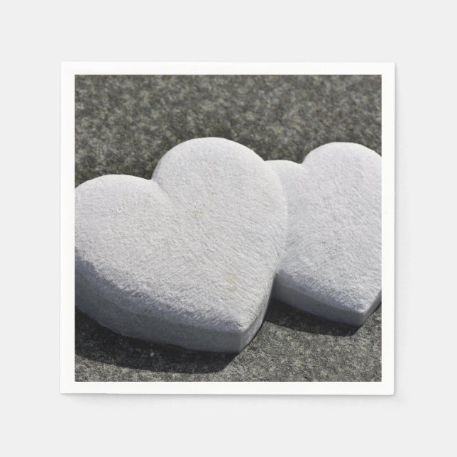 Serviette En Papier Serviettes de coeur (Devant)