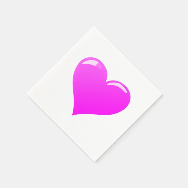 Serviette En Papier Serviettes de coeur romantique (Coin)