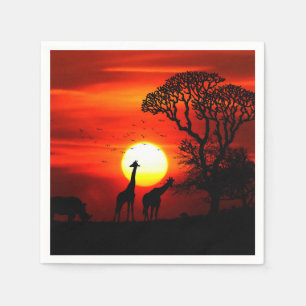Serviette En Papier Serviettes de coucher africaines