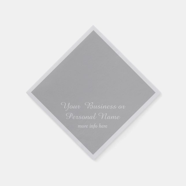 Serviette En Papier serviettes de couleur gris clair uni (Coin)