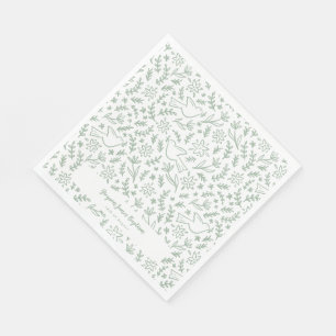 Serviette En Papier Serviettes de déjeuner à motifs floraux et chrétie