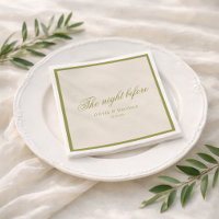 Serviettes de diner de répétition vert olive pour