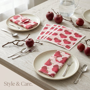 Serviette En Papier Serviettes de dîner élégantes aux pommes pour tout