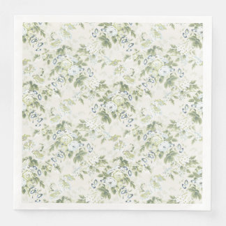 Serviette En Papier Serviettes de dîner en chintz vert sauge, Rose et