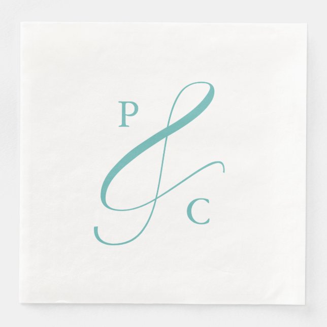 Serviette En Papier Serviettes de dîner en papier à monogramme esperlu (Devant)