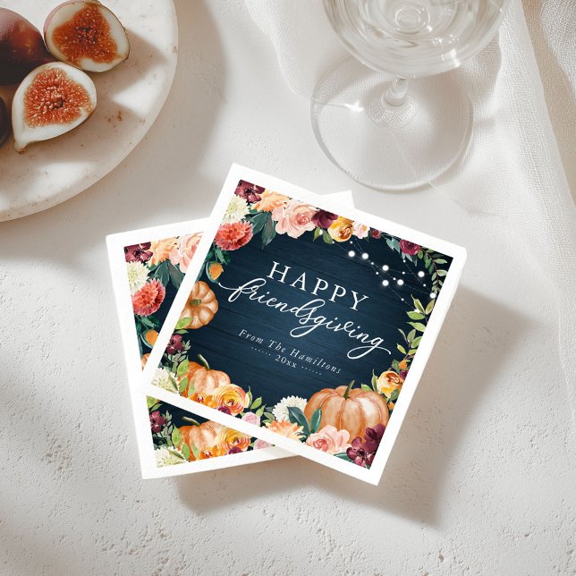 Serviette En Papier Serviettes de dîner Rustique Floral d'Automne pour (Créateur téléchargé)