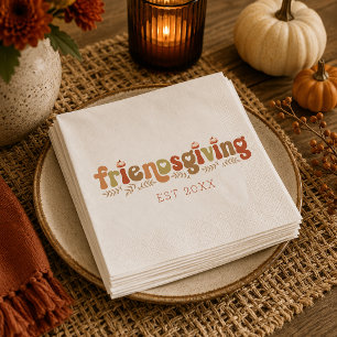 Serviette En Papier Serviettes de dîner Watercolor Friendsgiving