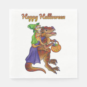 Serviette En Papier Serviettes de dinosaures de fête d'Halloween