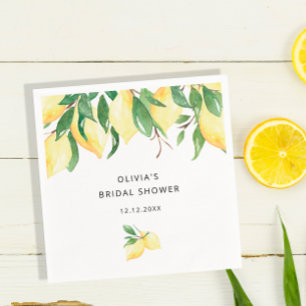 Serviette En Papier Serviettes de douche de mariage aux citrons verdur
