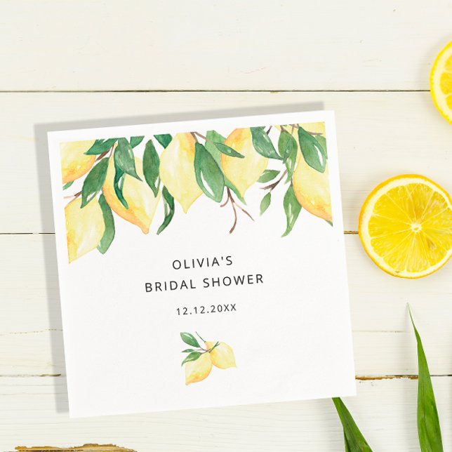 Serviette En Papier Serviettes de douche de mariage aux citrons verdur (Créateur téléchargé)