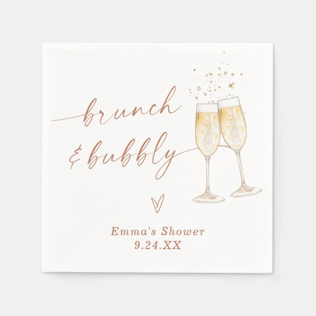 Serviette En Papier Serviettes de douche de mariage bohème | Brunch &  (Devant)