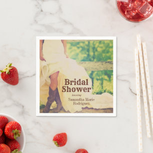 Serviette En Papier Serviettes de douche de mariage de Texas Bride in 