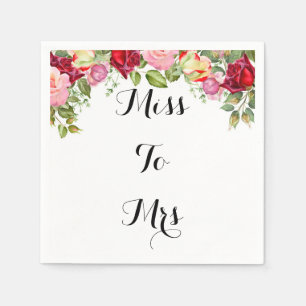 Serviette En Papier serviettes de douche de mariage florales
