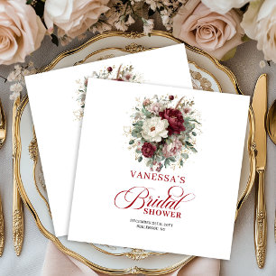 Serviette En Papier Serviettes de douche de mariage florales de luxe e