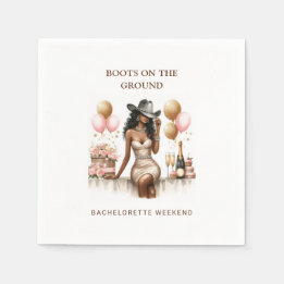 Serviette En Papier Serviettes de douche de mariage western Cowgirl
