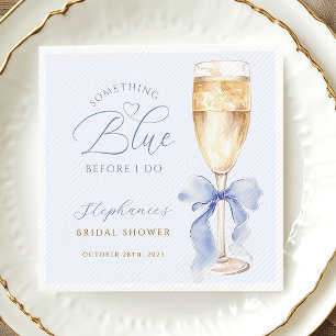 Serviette En Papier Serviettes de douche de mariée à ruban bleu
