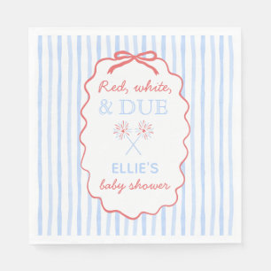 Serviette En Papier Serviettes de douche rayées rouge blanc et dues