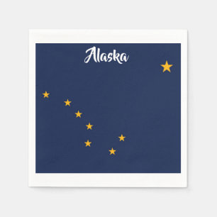 Serviette En Papier Serviettes de drapeau de l'Alaska