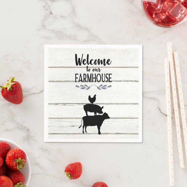 Serviette En Papier Serviettes de ferme (En situation)