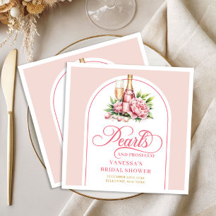 Serviette En Papier Serviettes de fête classiques aquarelle rose et or