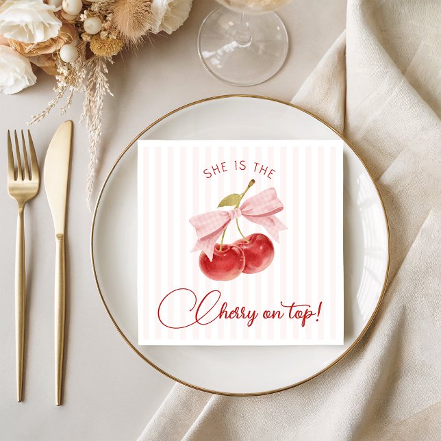 Serviette En Papier Serviettes de fête Coquette Cherry on Top (Créateur téléchargé)