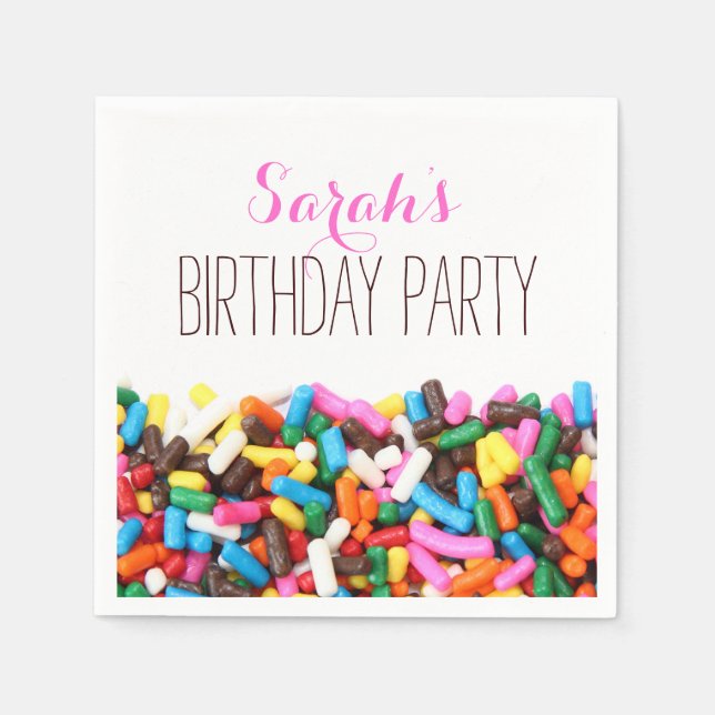 Serviette En Papier Serviettes de fête d'anniversaire (Devant)
