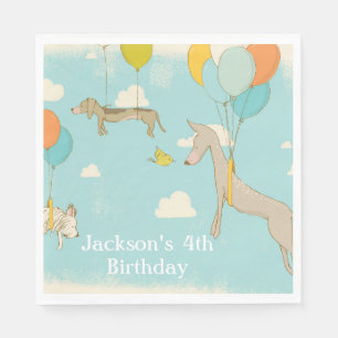 Serviette En Papier Serviettes de fête d'anniversaire