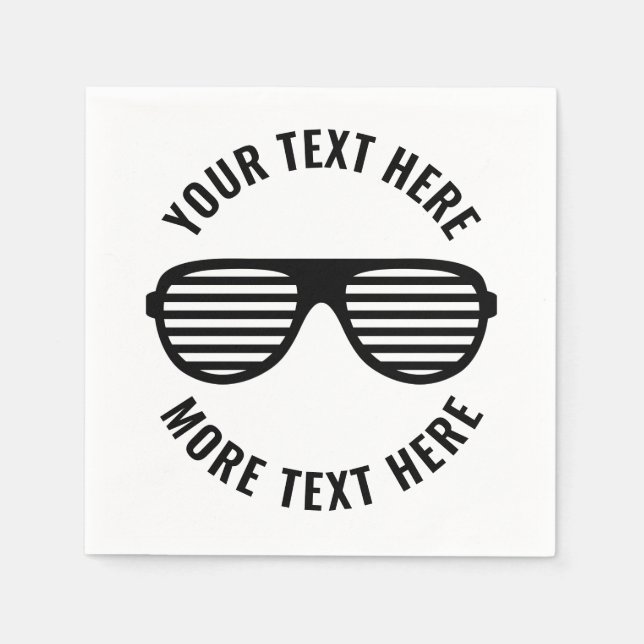 Serviette En Papier Serviettes de fête d'anniversaire avec lunettes de (Devant)