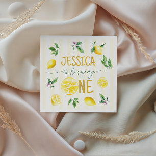 Serviette En Papier Serviettes de fête d'anniversaire Citrus Lemon