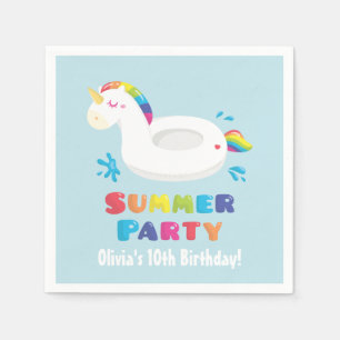 Serviette En Papier Serviettes de fête d'anniversaire d'été Flotteur d