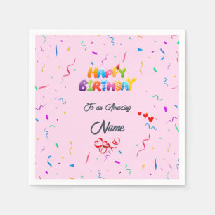Serviette En Papier Serviettes de fête d'anniversaire élégantes - Conc