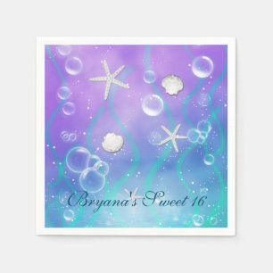Serviette En Papier Serviettes de fête d'anniversaire Enchanté sous la