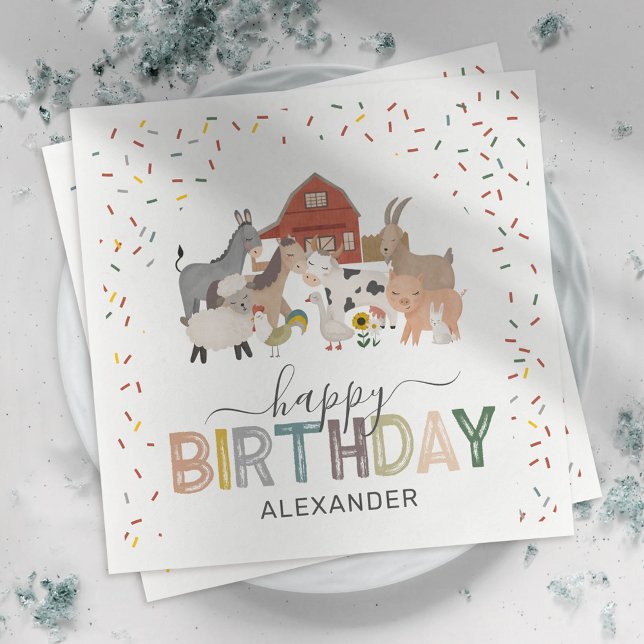 Serviette En Papier Serviettes de fête d'anniversaire mignonnes de la  (Créateur téléchargé)