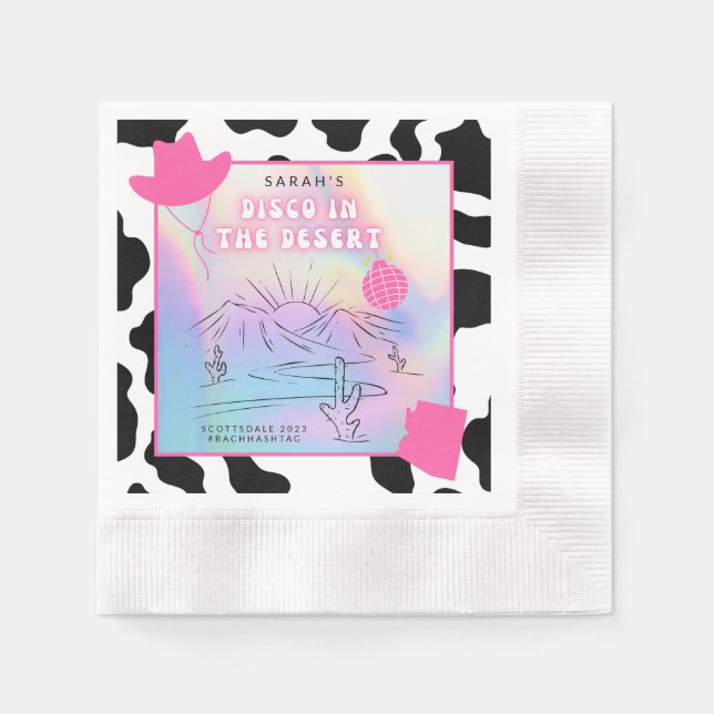 Serviette En Papier Serviettes de fête de Bach "Disco dans le désert" (Devant)