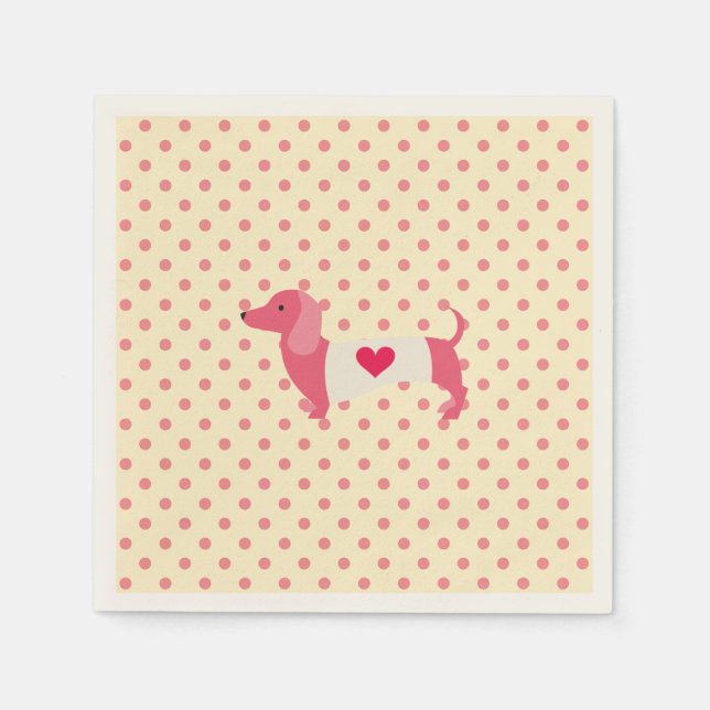 Serviette En Papier Serviettes de fête de Dachshund Fournitures de fêt (Devant)