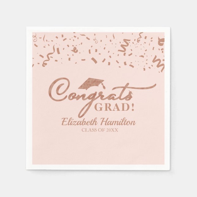 Serviette En Papier Serviettes de fête de fin d'études avec écriture C (Devant)