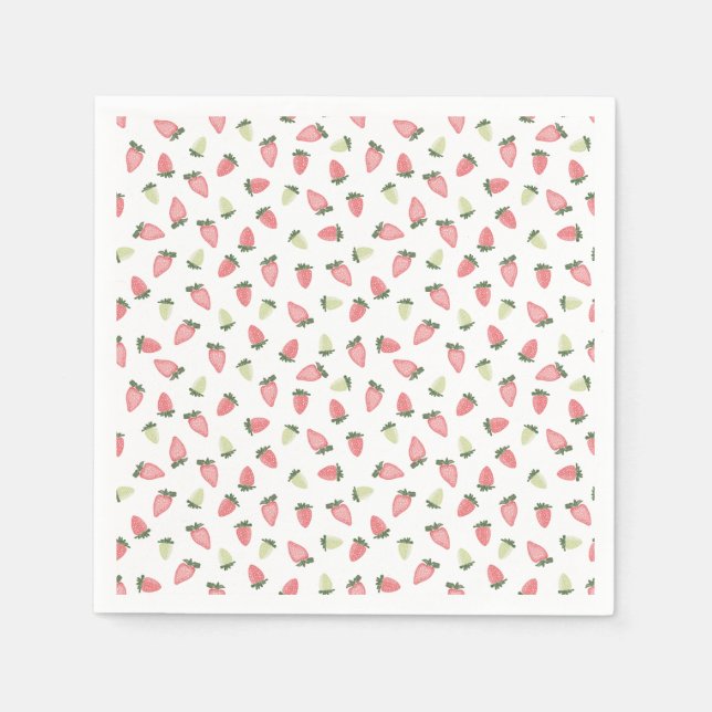 Serviette En Papier Serviettes de fête de fraises sauvages (Devant)